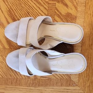 Jessica Simpson Beige wedge sandals